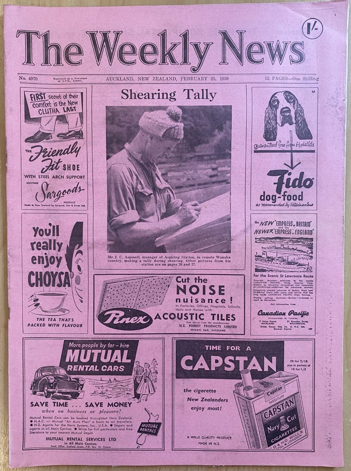 OLD NEWSPAPER: The Weekly News - No. 4970, 25 February 1959