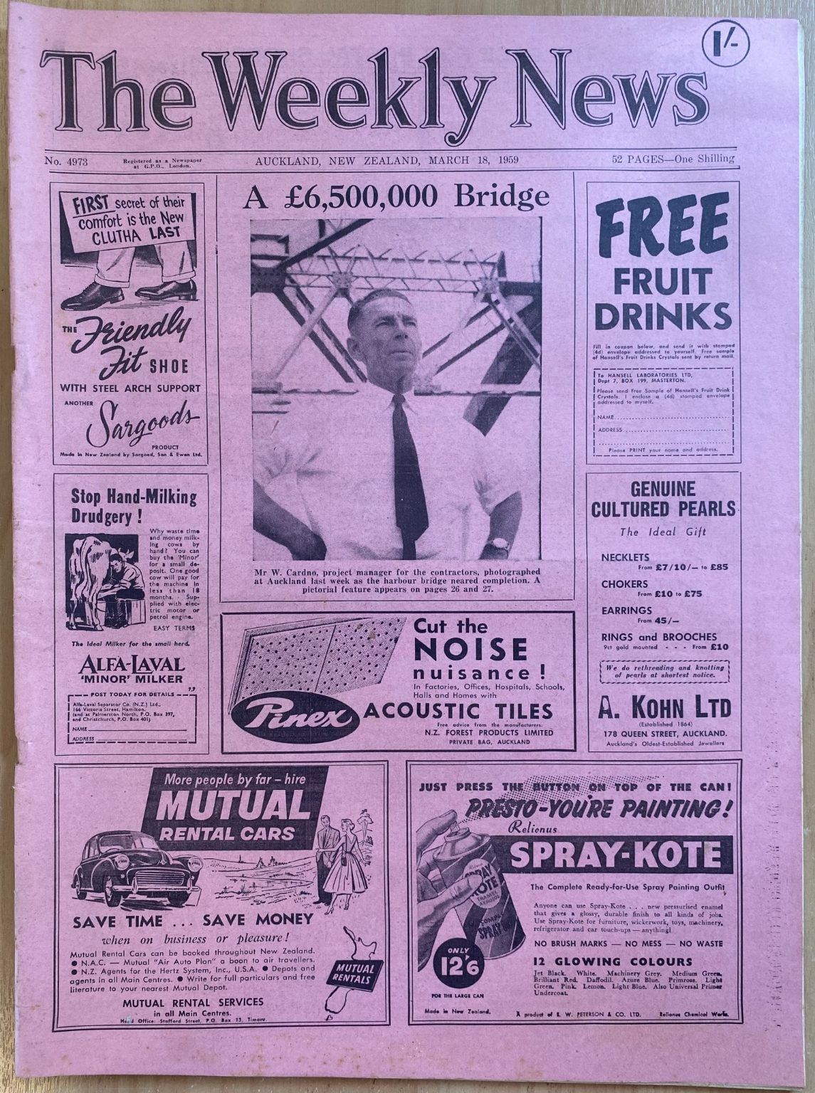 OLD NEWSPAPER: The Weekly News - No. 4973, 18 March 1959