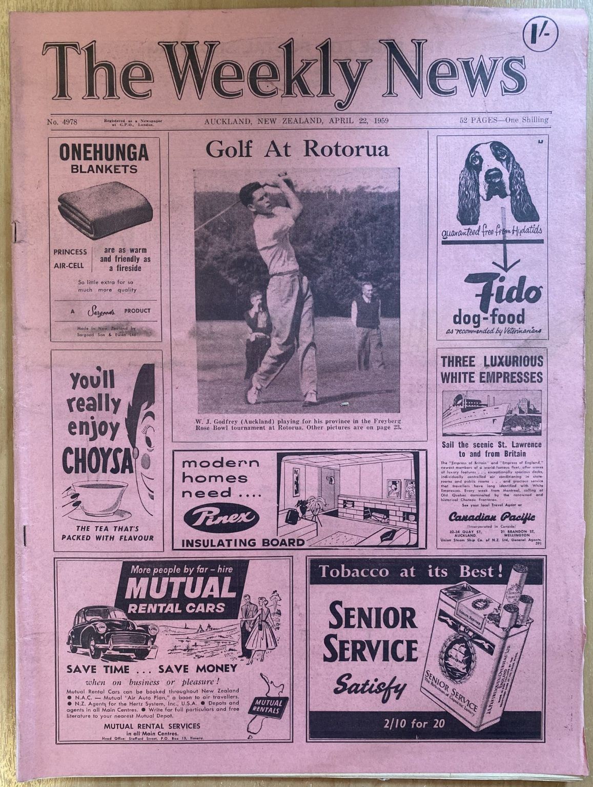 OLD NEWSPAPER: The Weekly News - No. 4978, 22 April 1959
