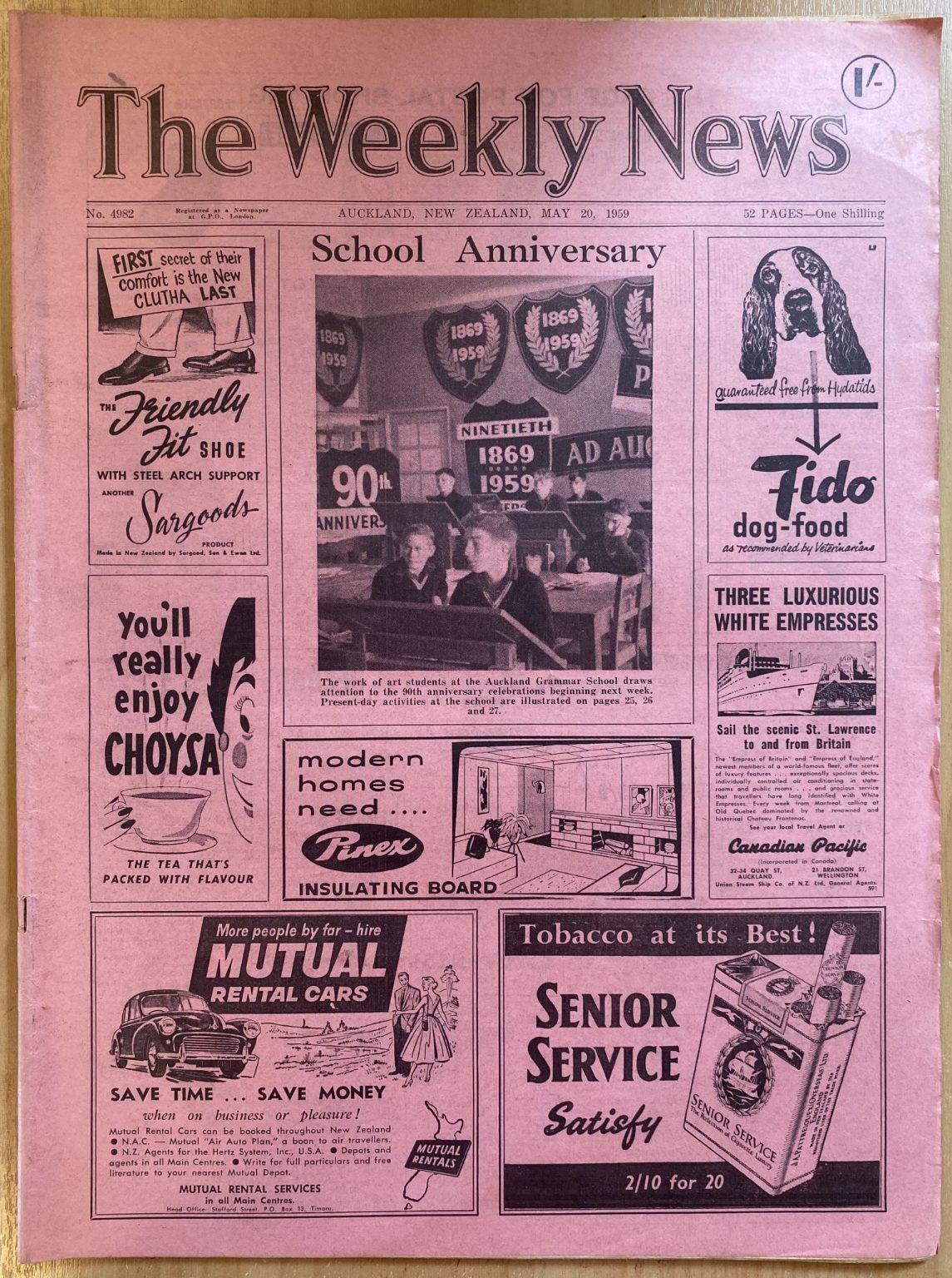 OLD NEWSPAPER: The Weekly News - No. 4982, 20 May 1959