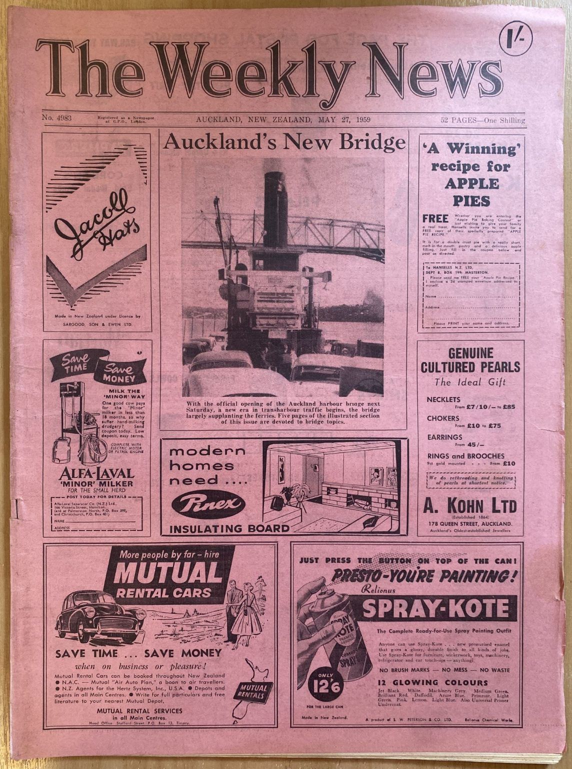 OLD NEWSPAPER: The Weekly News - No. 4983, 27 May 1959