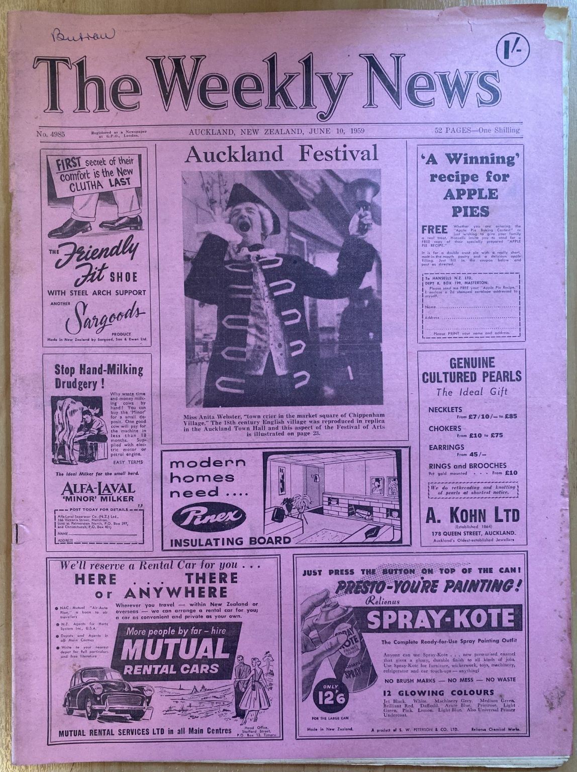 OLD NEWSPAPER: The Weekly News - No. 4985, 10 June 1959