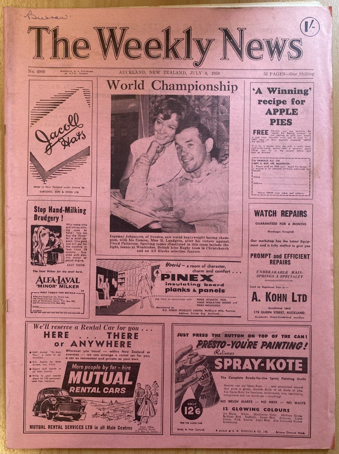 OLD NEWSPAPER: The Weekly News - No. 4989, 8 July 1959