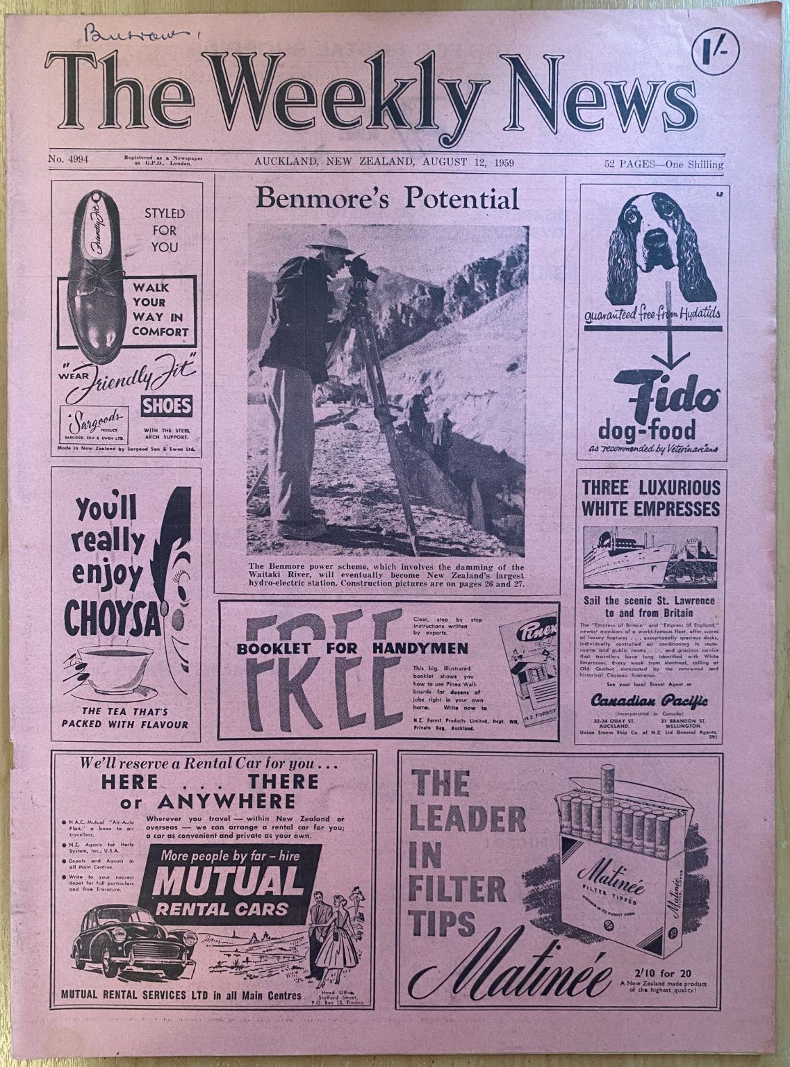 OLD NEWSPAPER: The Weekly News - No. 4994, 12 August 1959