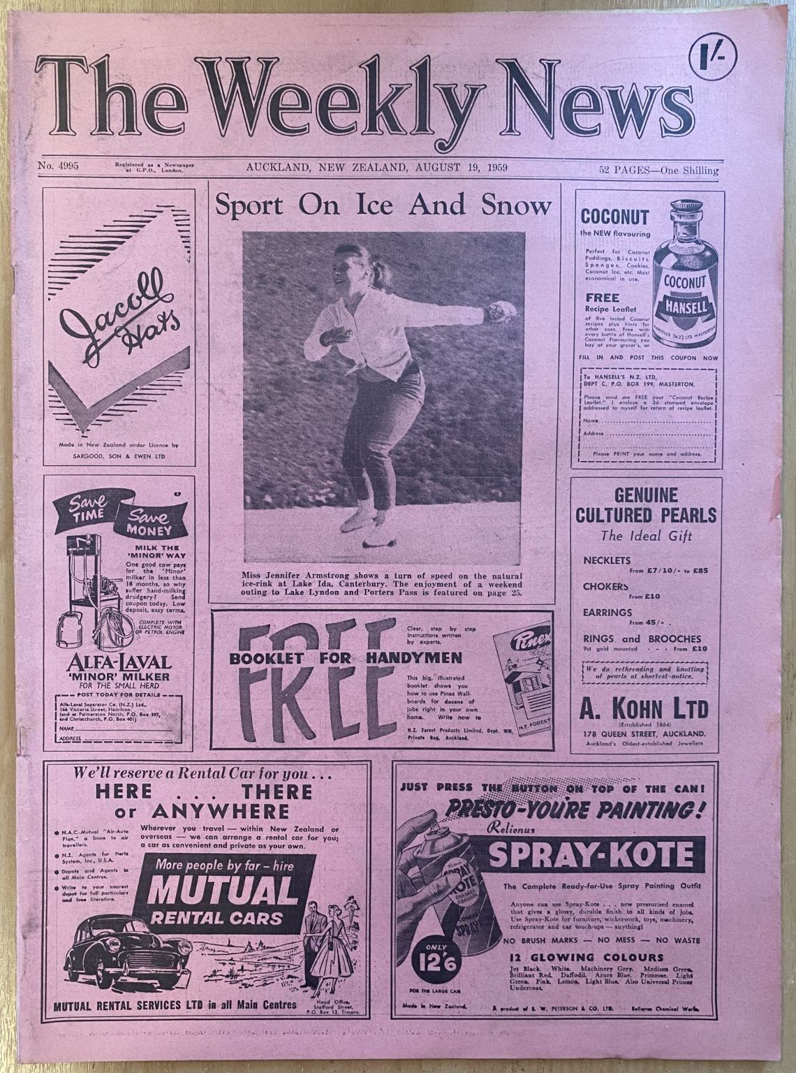 OLD NEWSPAPER: The Weekly News - No. 4995, 19 August 1959