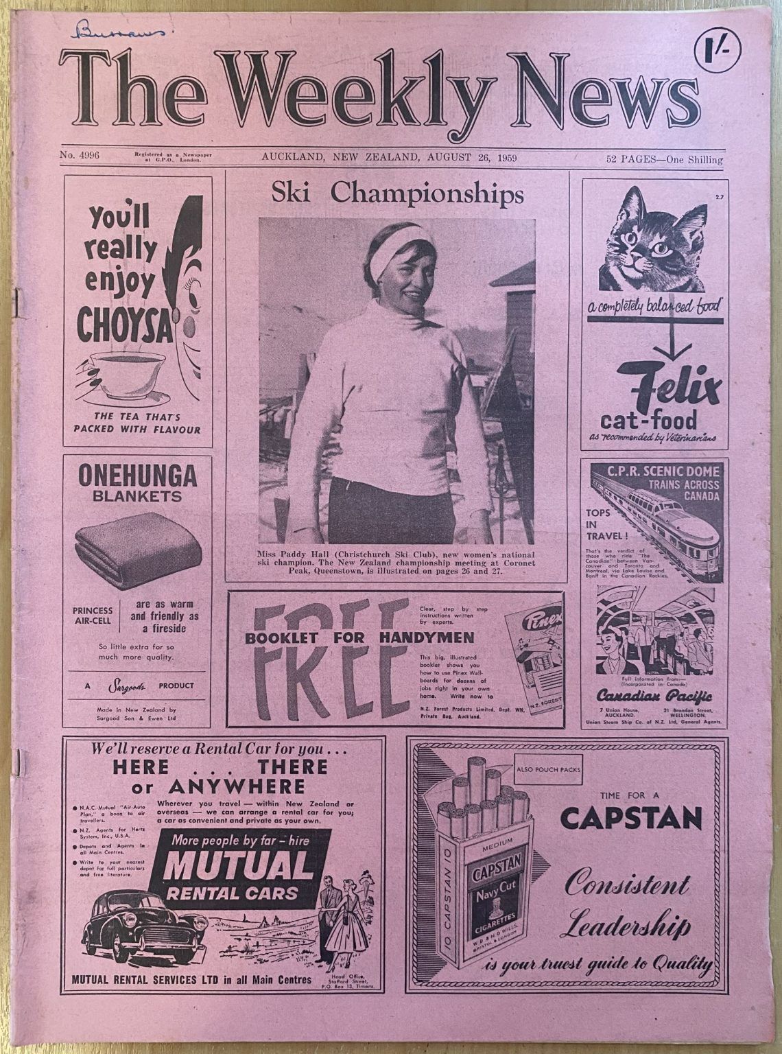OLD NEWSPAPER: The Weekly News - No. 4996, 26 August 1959