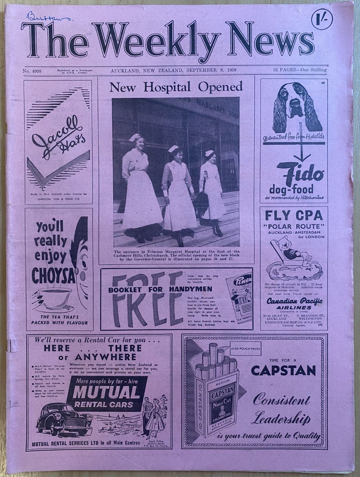 OLD NEWSPAPER: The Weekly News - No. 4998, 9 September 1959
