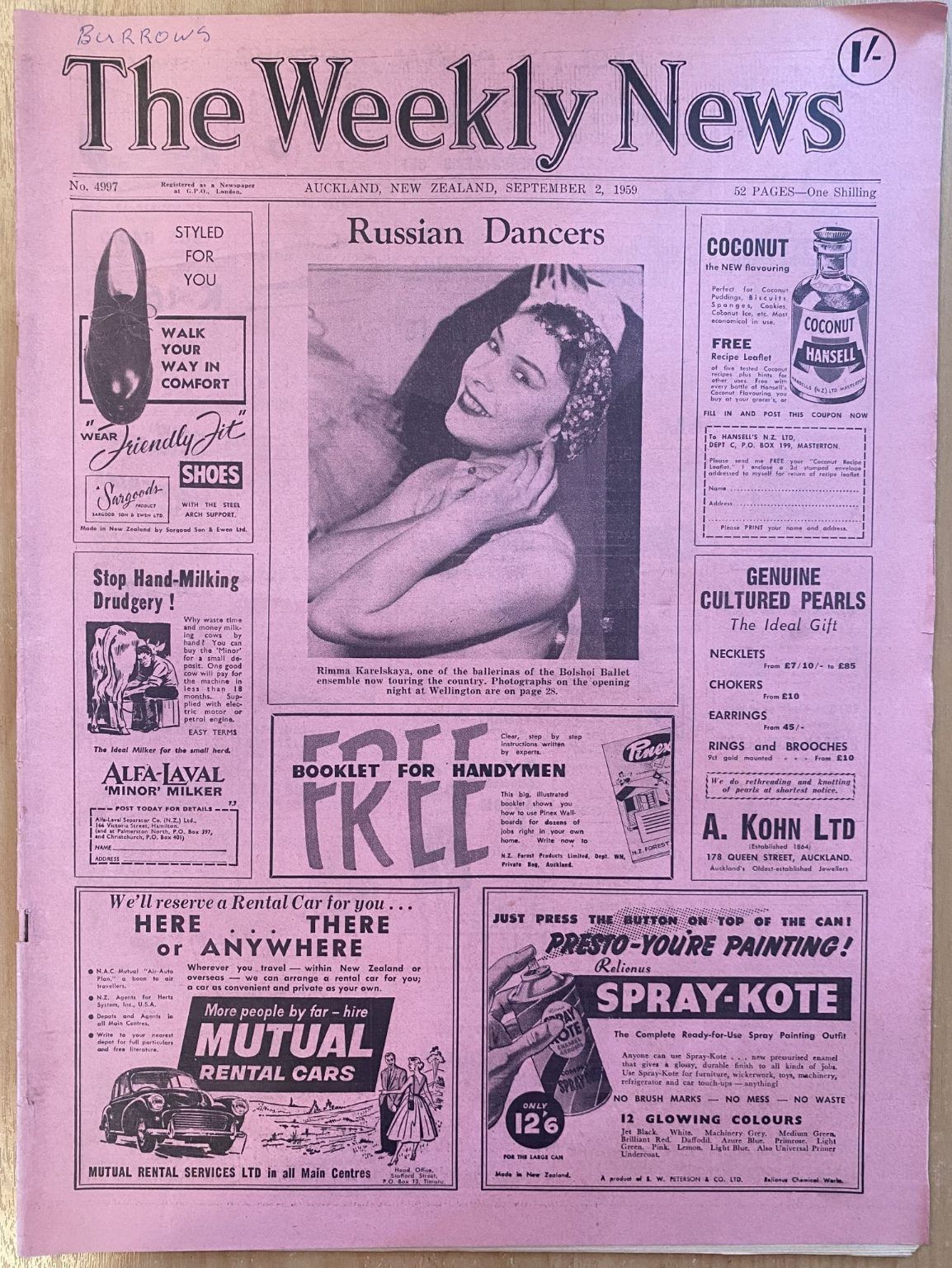 OLD NEWSPAPER: The Weekly News - No. 4997, 2 September 1959