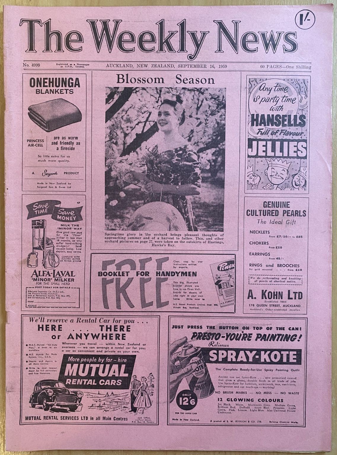 OLD NEWSPAPER: The Weekly News - No. 4999, 16 September 1959