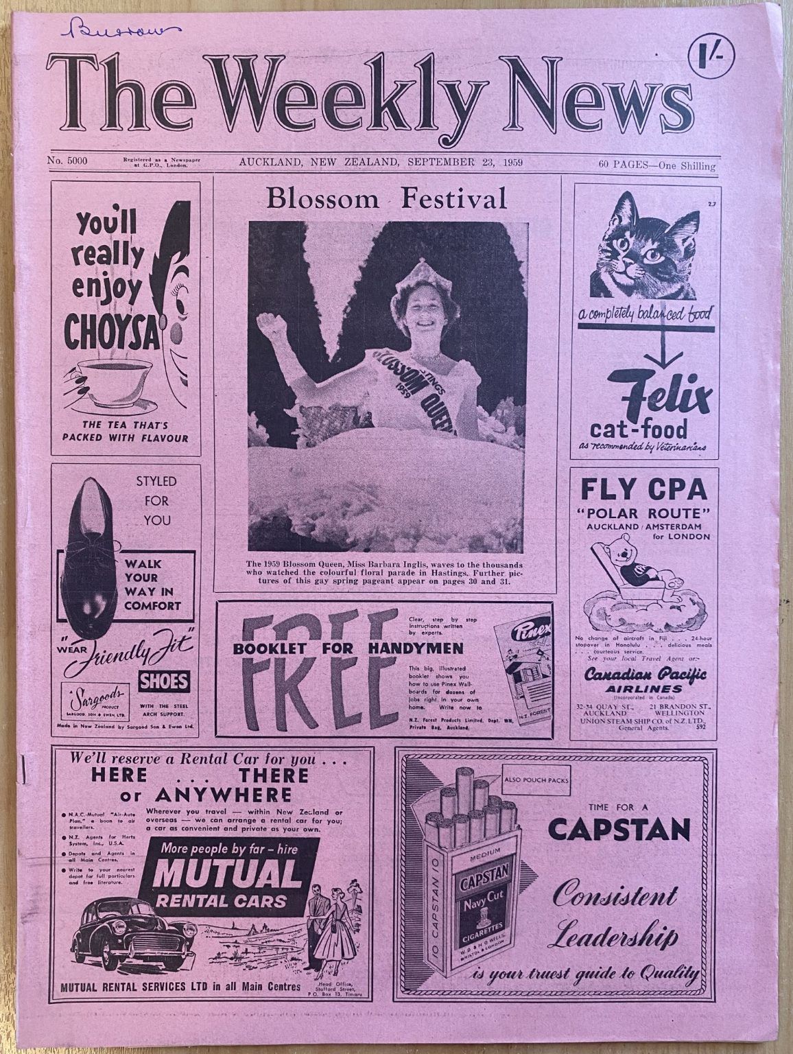 OLD NEWSPAPER: The Weekly News - No. 5000, 23 September 1959