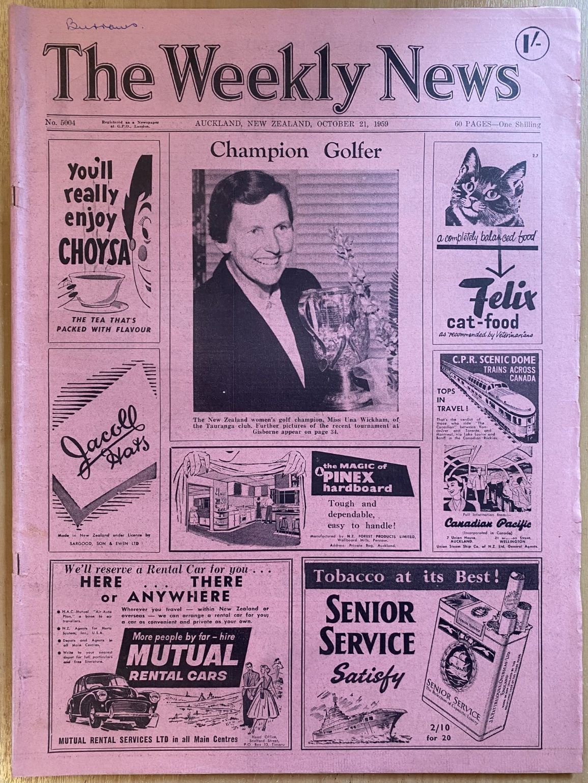 OLD NEWSPAPER: The Weekly News - No. 5004, 21 October 1959