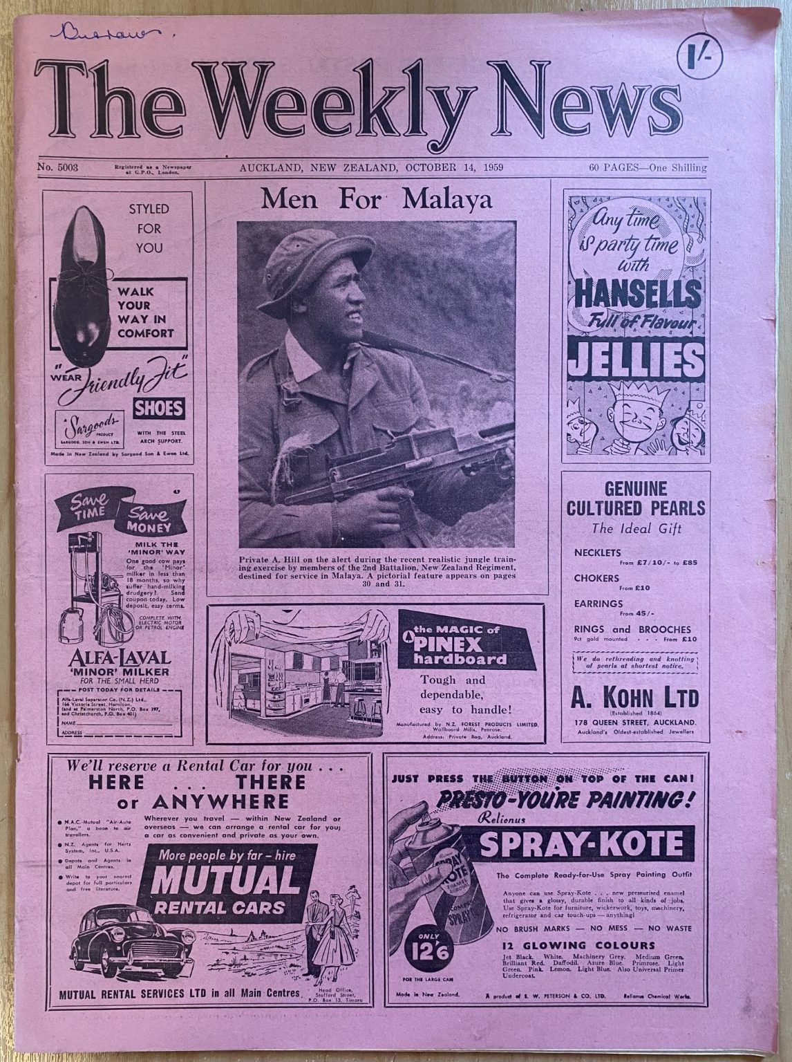 OLD NEWSPAPER: The Weekly News - No. 5003, 14 October 1959