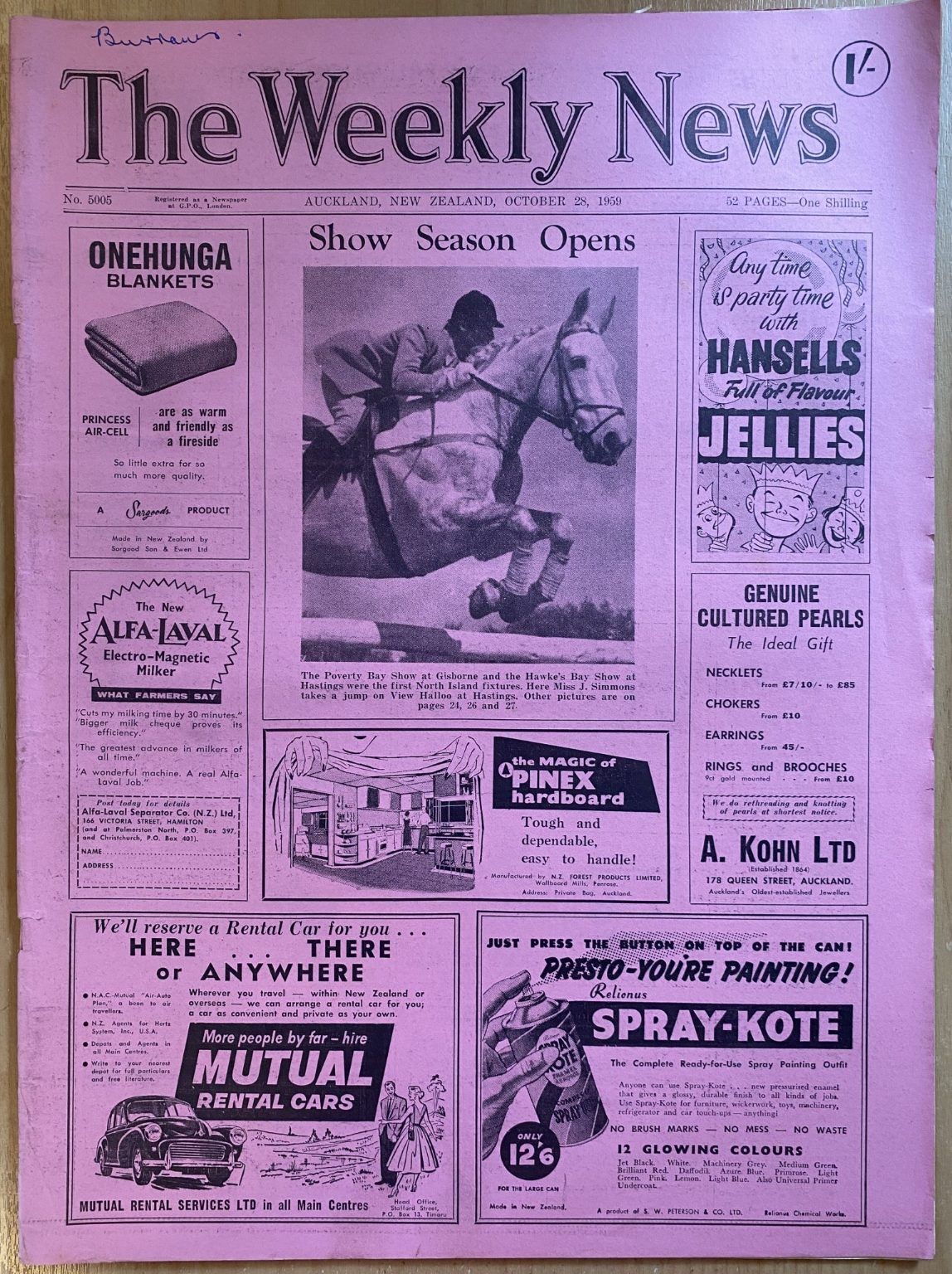 OLD NEWSPAPER: The Weekly News - No. 5005, 28 October 1959