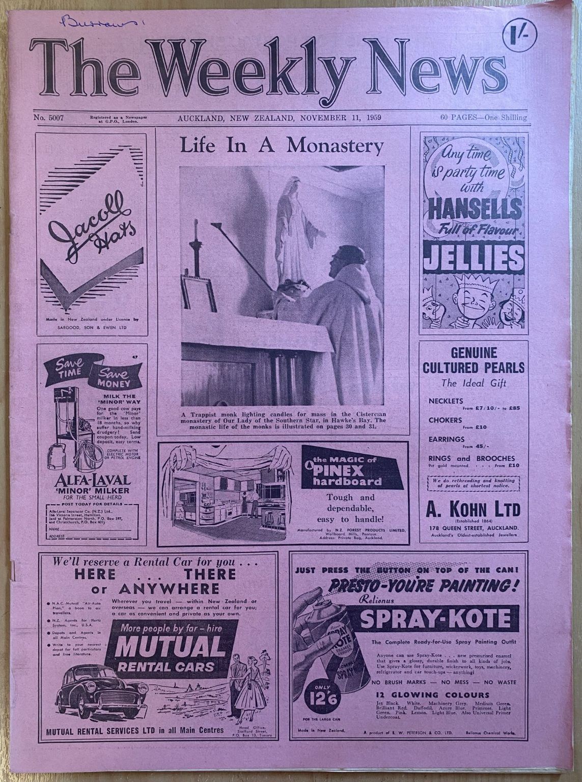 OLD NEWSPAPER: The Weekly News - No. 5007, 11 November 1959