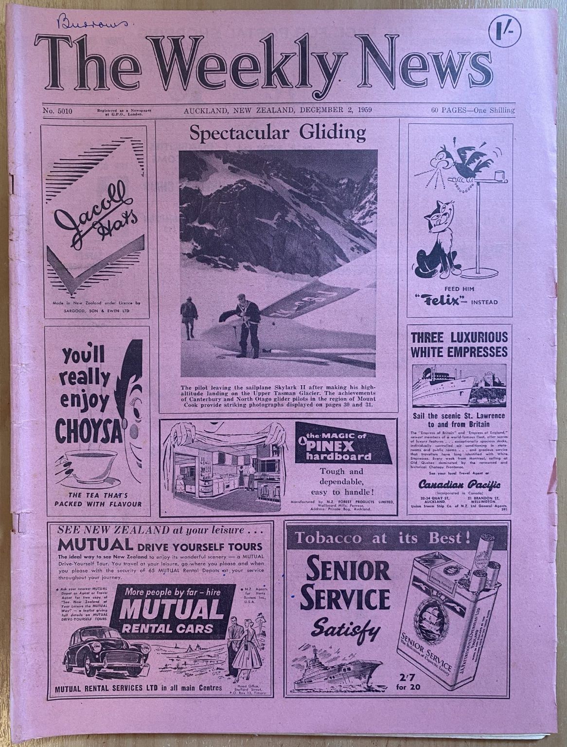 OLD NEWSPAPER: The Weekly News - No. 5010, 2 December 1959