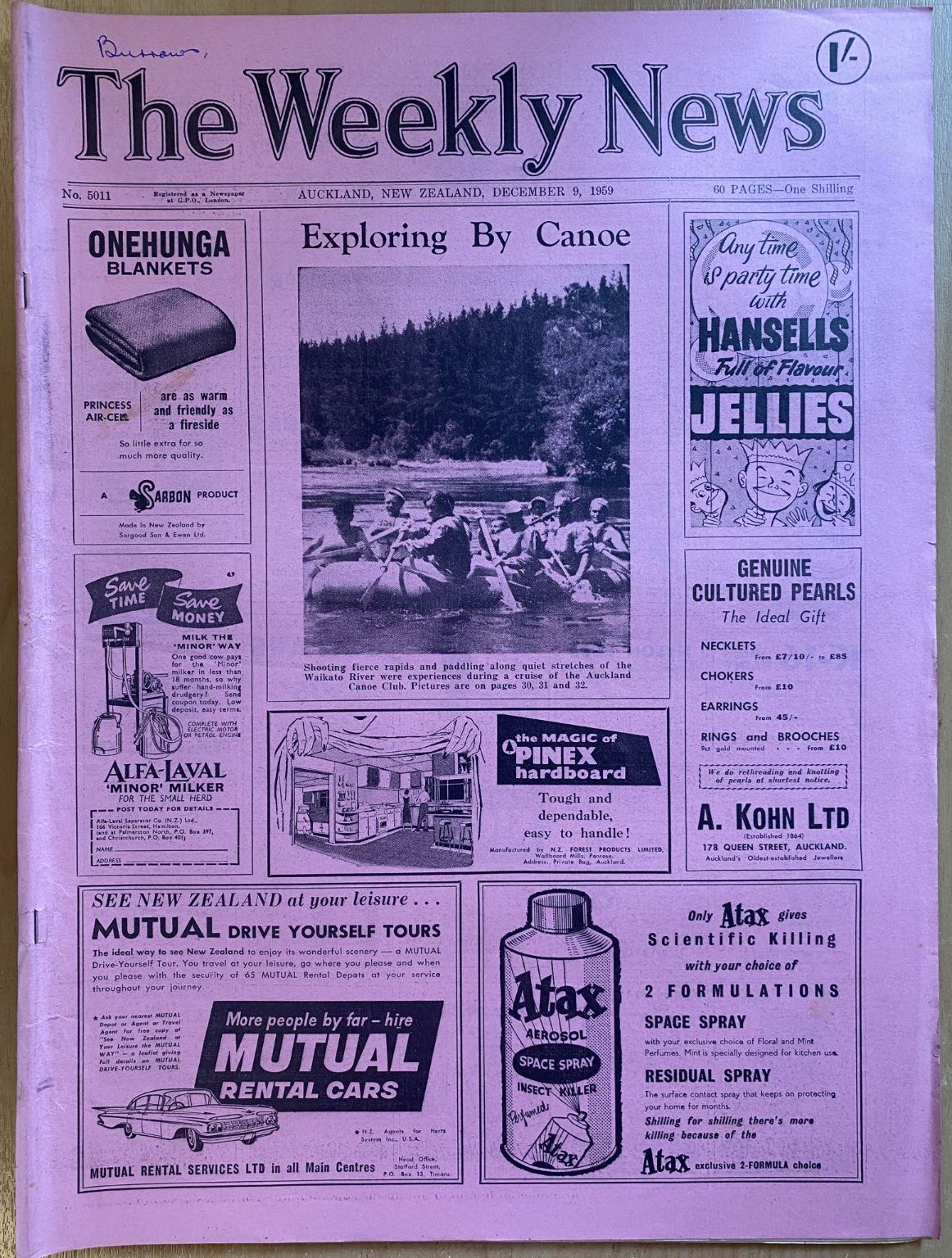 OLD NEWSPAPER: The Weekly News - No. 5011, 9 December 1959