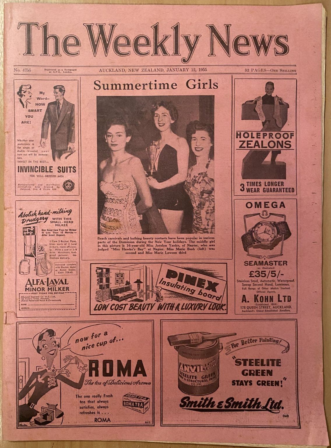 OLD NEWSPAPER: The Weekly News - No. 4755, 12 January 1955