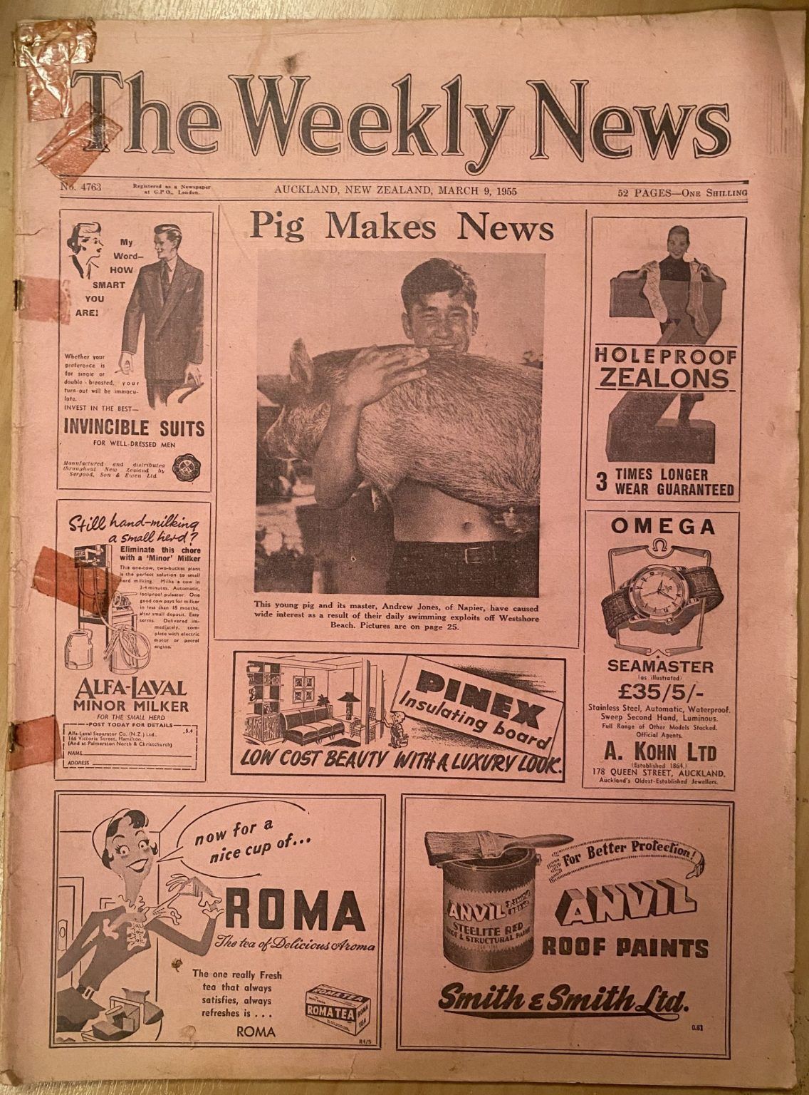 OLD NEWSPAPER: The Weekly News - No. 4763, 9 March 1955