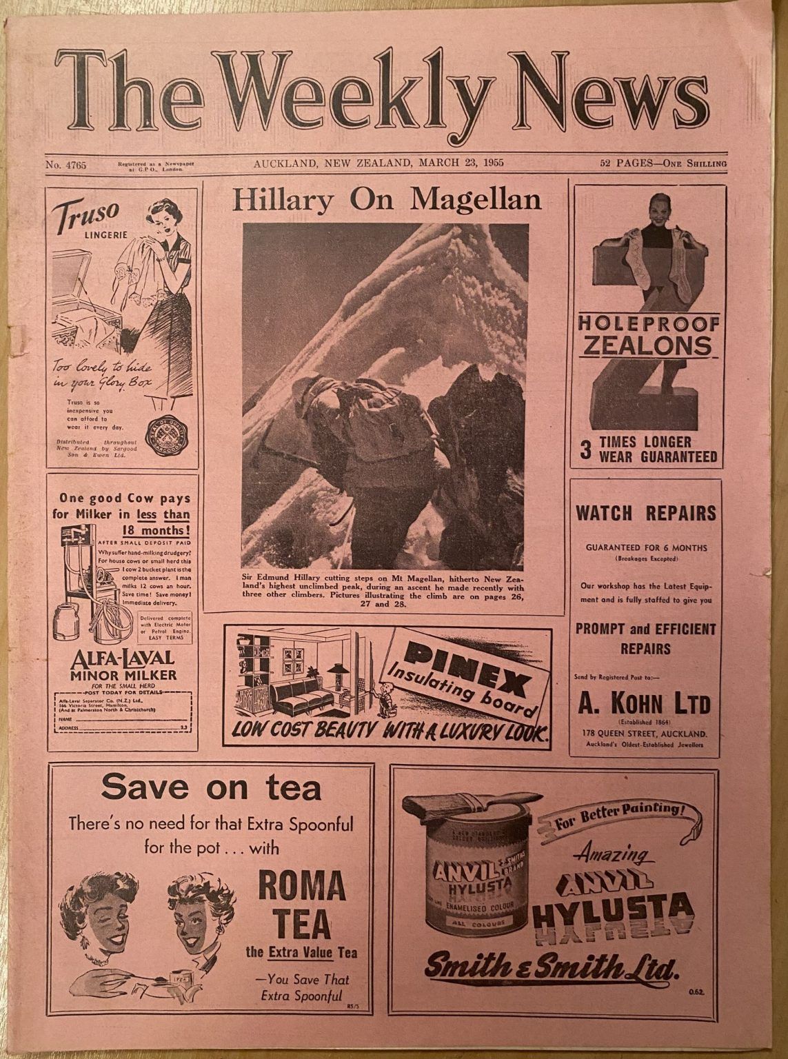 OLD NEWSPAPER: The Weekly News - No. 4765, 23 March 1955