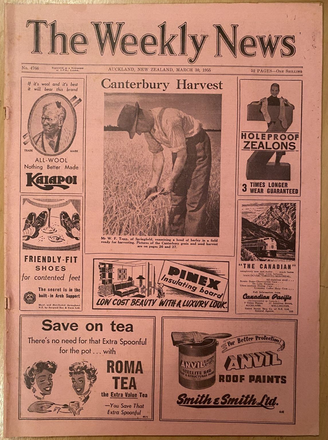 OLD NEWSPAPER: The Weekly News - No. 4766, 30 March 1955