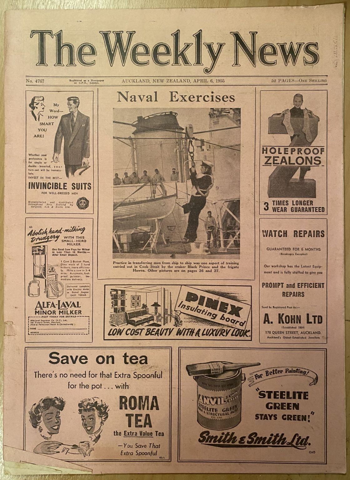 OLD NEWSPAPER: The Weekly News - No. 4767, 6 April 1955