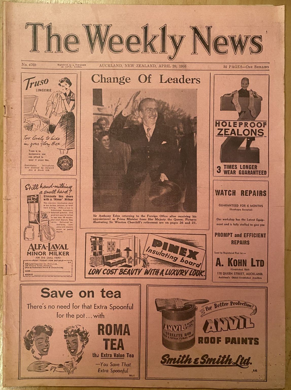 OLD NEWSPAPER: The Weekly News - No. 4769, 20 April 1955