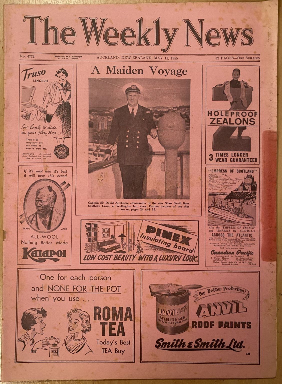 OLD NEWSPAPER: The Weekly News - No. 4772, 11 May 1955