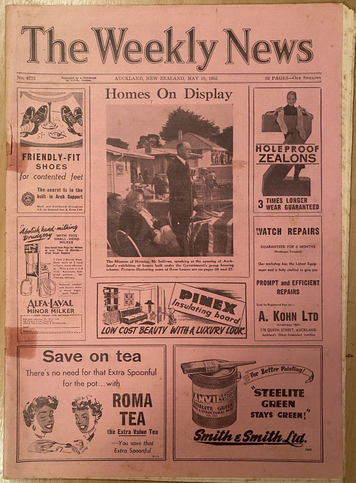 OLD NEWSPAPER: The Weekly News - No. 4773, 18 May 1955