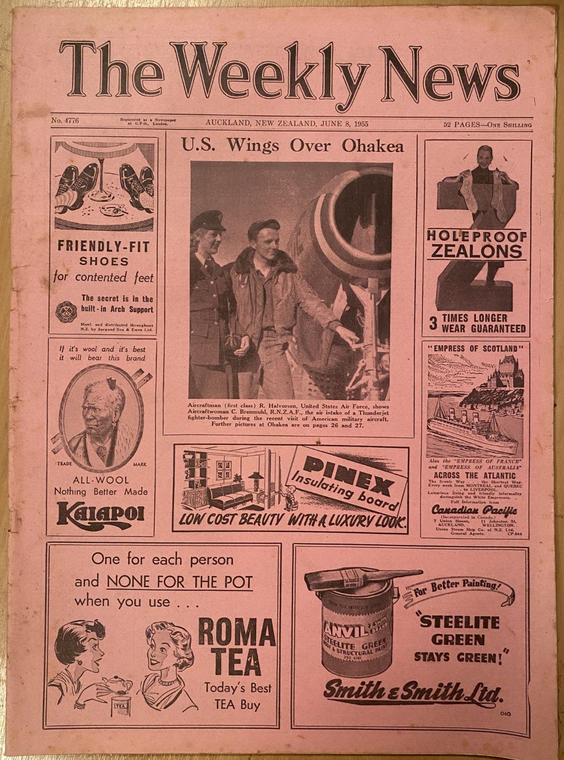 OLD NEWSPAPER: The Weekly News - No. 4776, 8 June 1955