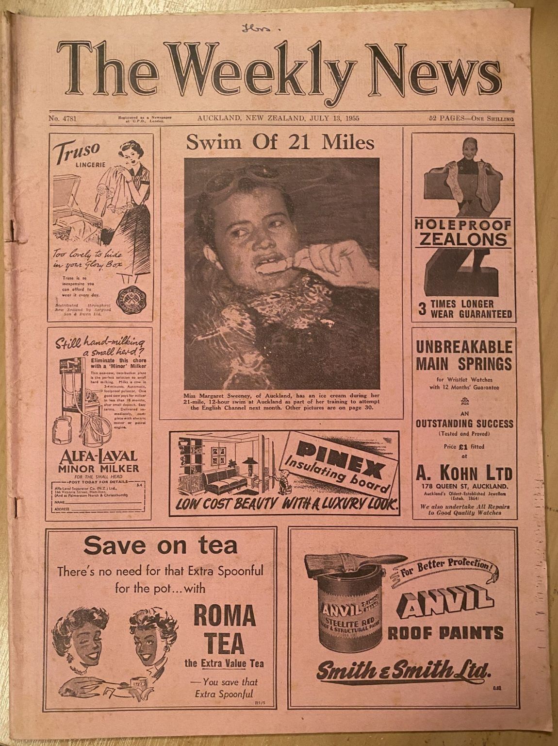 OLD NEWSPAPER: The Weekly News - No. 4781, 13 July 1955