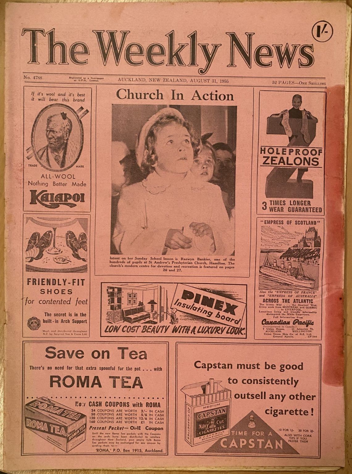 OLD NEWSPAPER: The Weekly News - No. 4788, 31 August 1955