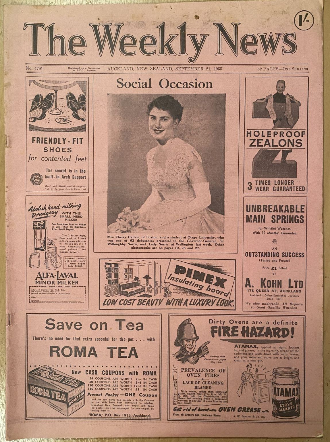 OLD NEWSPAPER: The Weekly News - No. 4791, 21 September 1955