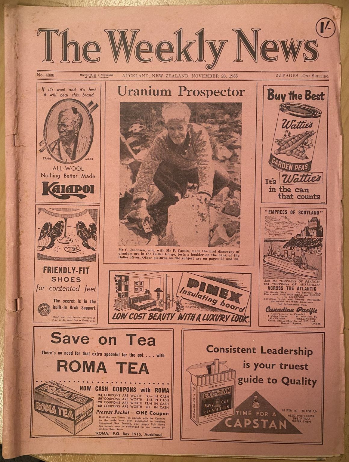 OLD NEWSPAPER: The Weekly News - No. 4800, 23 November 1955