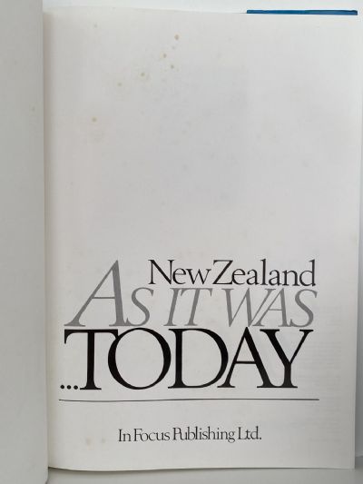 NEW ZEALAND AS IT WAS TODAY