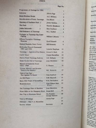 JOURNAL OF THE TAURANGA HISTORICAL SOCIETY (Inc) - No. 65, March 1981