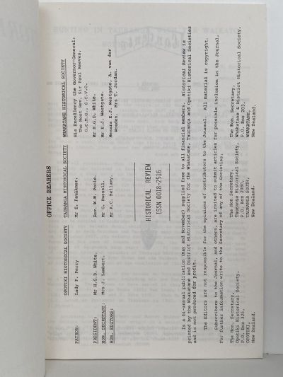 HISTORICAL REVIEW: Bay of Plenty Journal of History - Volume 35, No.1 - May 1997