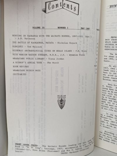 HISTORICAL REVIEW: Bay of Plenty Journal of History - Volume 35, No.1 - May 1997