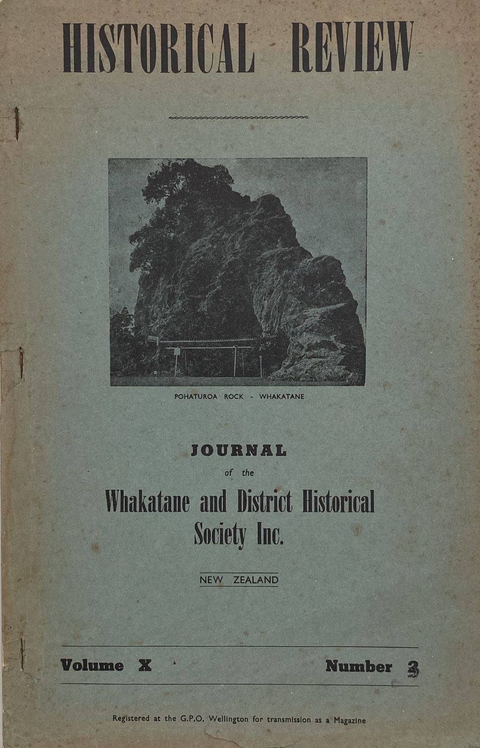HISTORICAL REVIEW: Whakatane and District Historical Society - Vol. X, Number 2