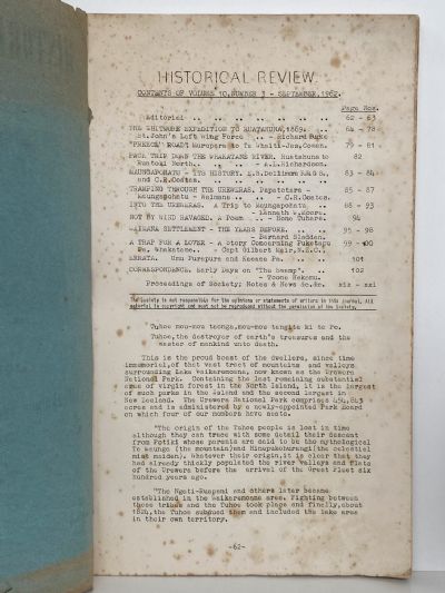 HISTORICAL REVIEW: Whakatane and District Historical Society - Vol. X, Number 2