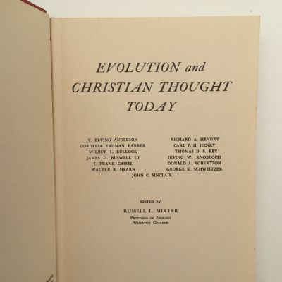 Evolution and Christian Thought Today