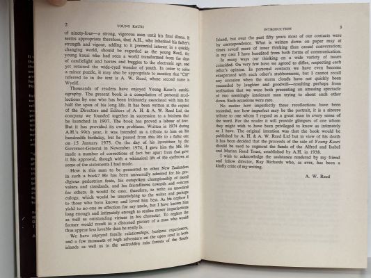 YOUNG KAURI 1875-1975: Personal Recollections of Sir Alfred Hamish Reed