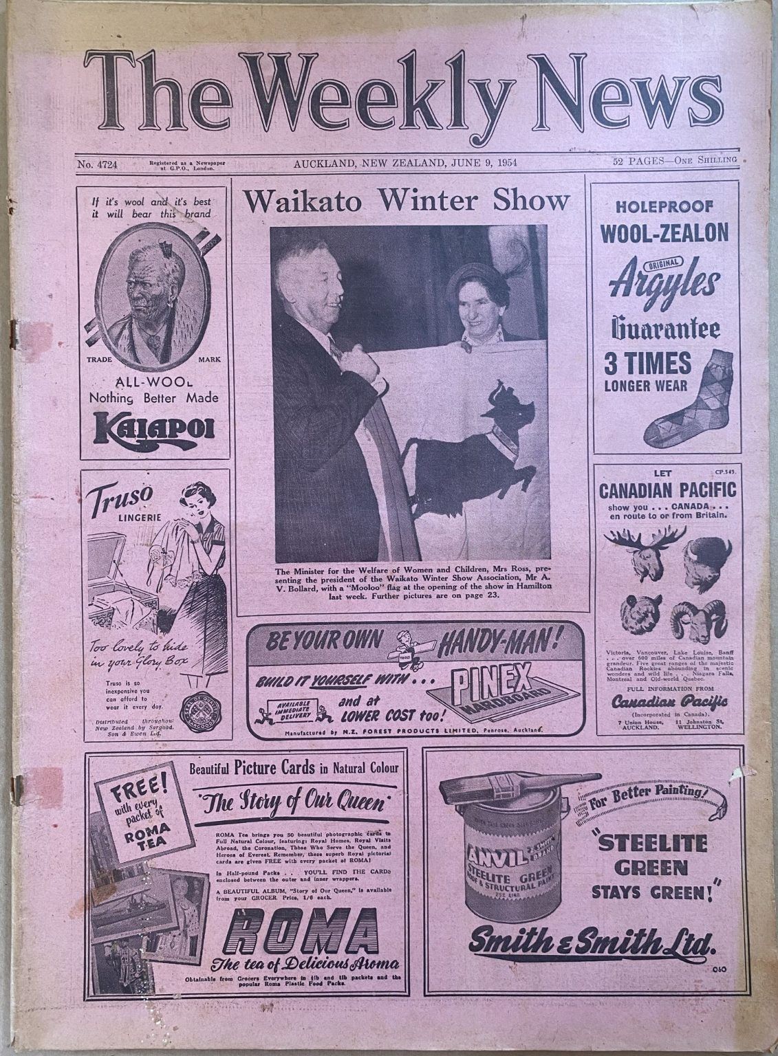 OLD NEWSPAPER: The Weekly News - No. 4724, 9 June 1954