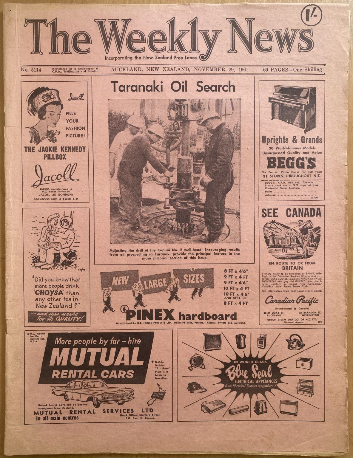 OLD NEWSPAPER: The Weekly News - No. 5114, 29 November 1961