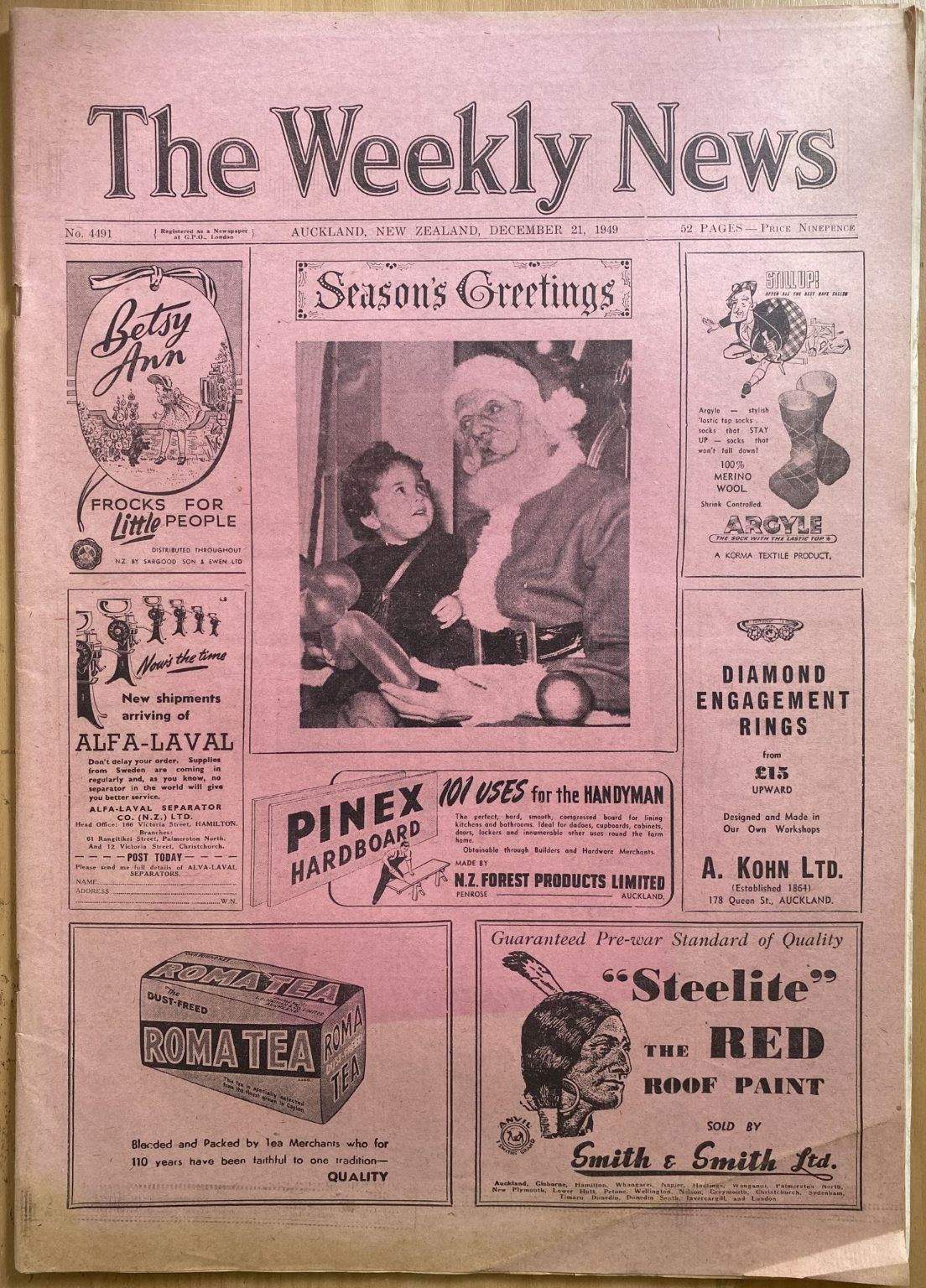 OLD NEWSPAPER: The Weekly News - No. 4491, 21 December 1949