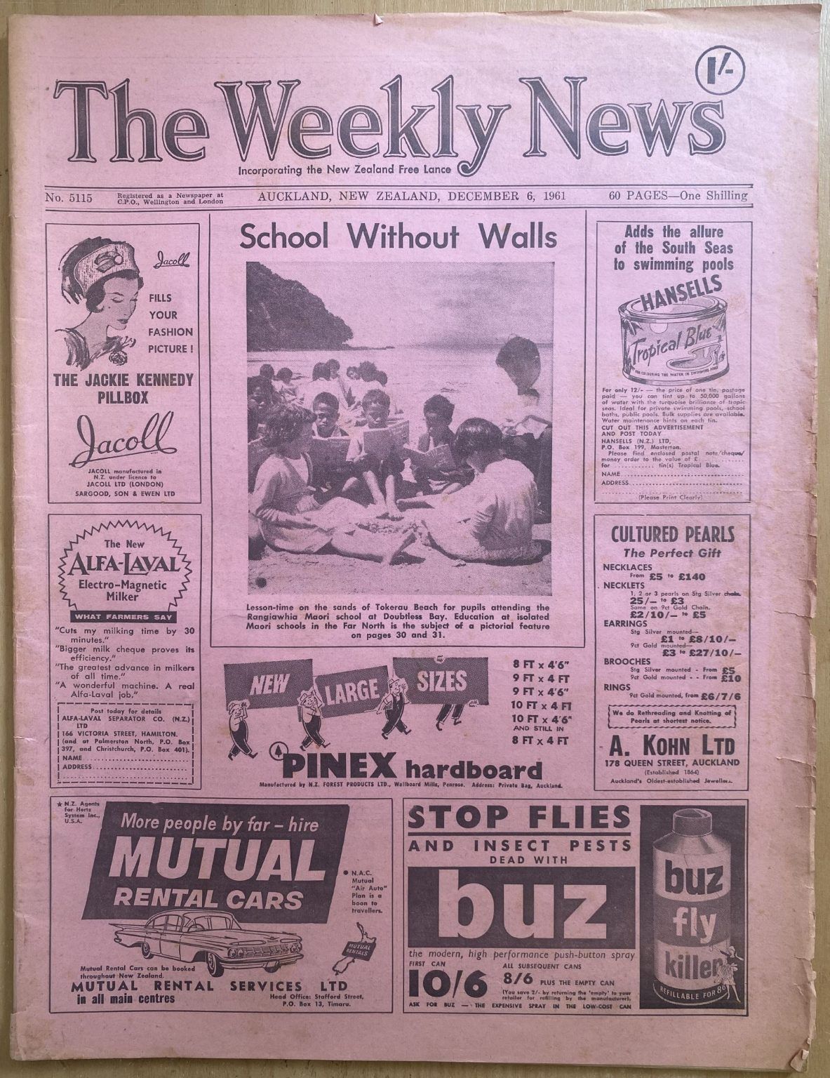 OLD NEWSPAPER: The Weekly News - No. 5115, 6 December 1961
