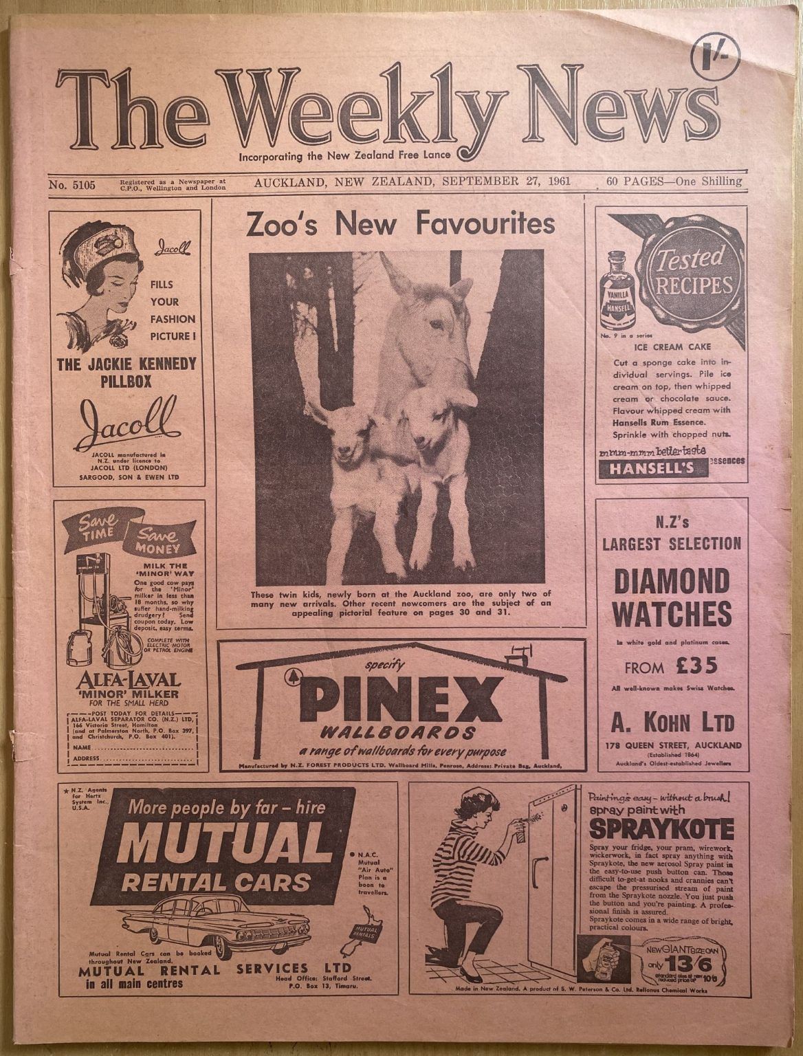 OLD NEWSPAPER: The Weekly News - No. 5105, 27 September 1961