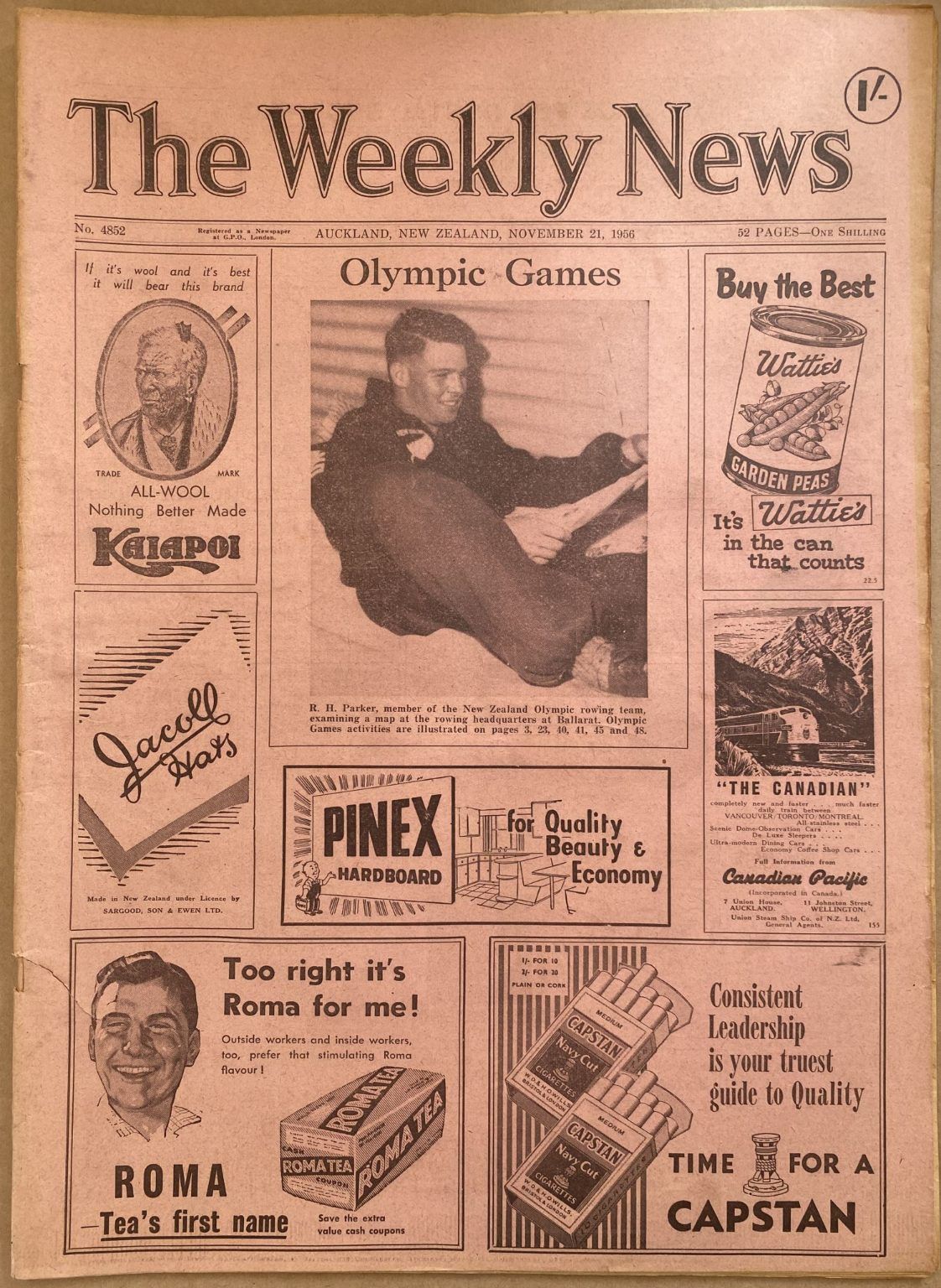 OLD NEWSPAPER: The Weekly News - No. 4852, 21 November 1956