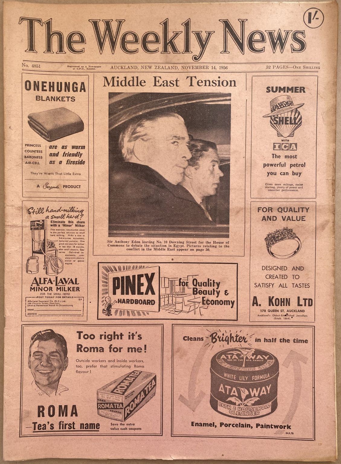 OLD NEWSPAPER: The Weekly News - No. 4851, 14 November 1956