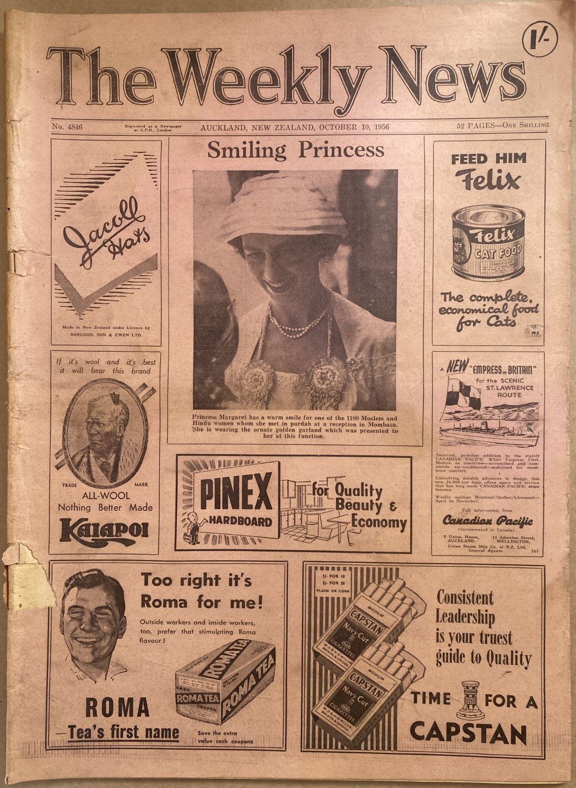 OLD NEWSPAPER: The Weekly News - No. 4846, 10 October 1956