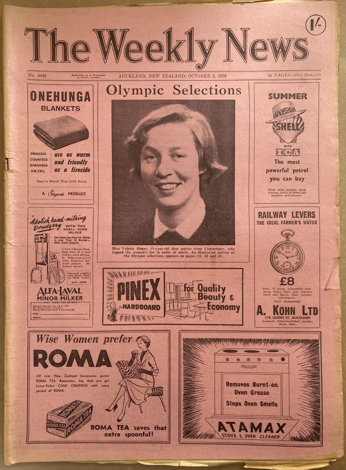 OLD NEWSPAPER: The Weekly News - No. 4845, 3 October 1956